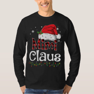Mimi Claus Weihnachtsmannmütze Red Kariert Buffalo T-Shirt