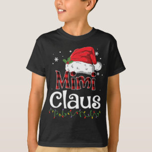 Mimi Claus Weihnachtsmannmütze Red Kariert Buffalo T-Shirt