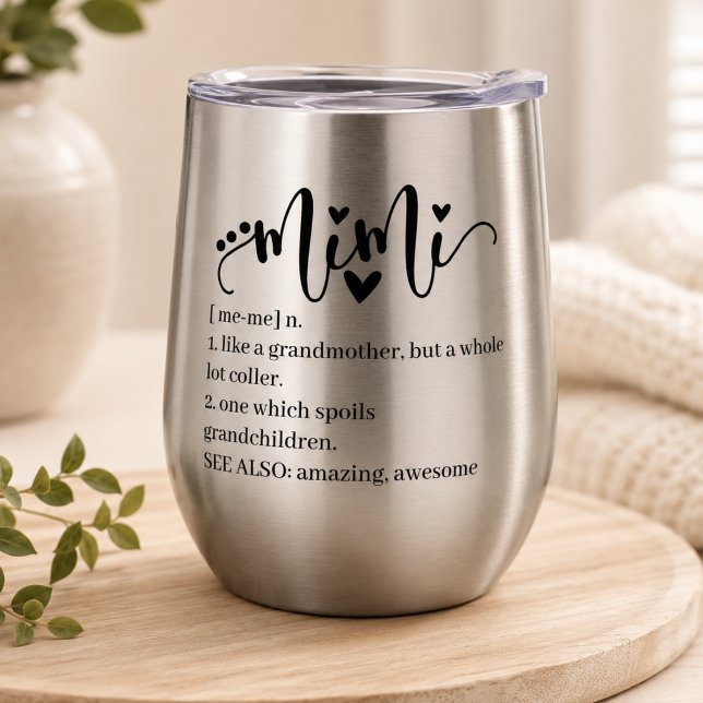 Mimi Definition Oma Script Herz Minimal Lustig (mimi for her grandma simple cute birthday grandparents typography elegant fun )