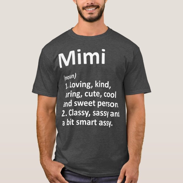 MIMI Definition Personalisiert Name Funny Birthday T-Shirt (Vorderseite)