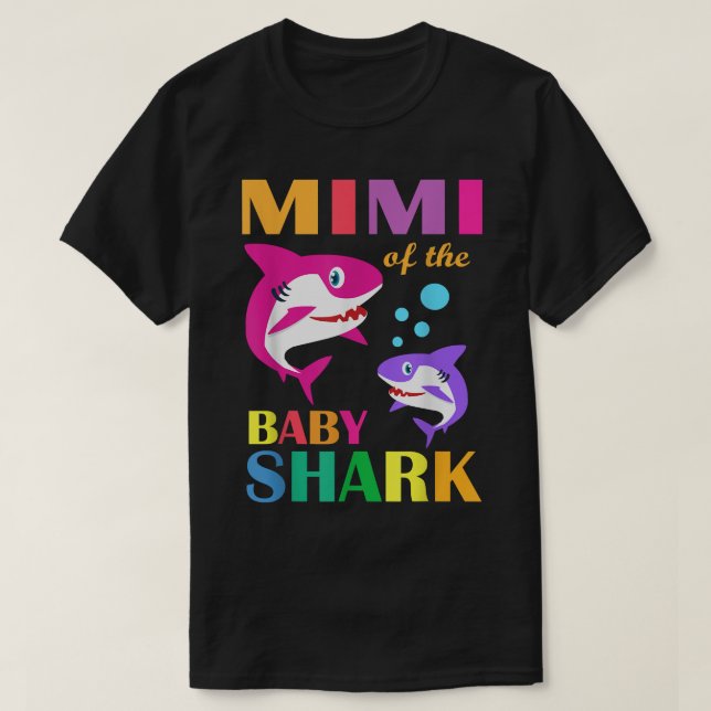 Mimi der Baby Birthday Shark Mimi Hai Mütter T-Shirt (Design vorne)