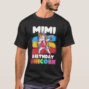 Mimi des Geburtstags Unicorn Dabbing Matching Fami T-Shirt