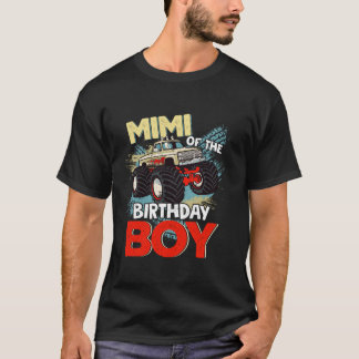 Mimi des Geburtstagsjungen Monster Truck Matching  T-Shirt