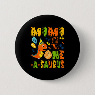 Mimi des One-a-Saurus zum 1. Geburtstag Dinosaurie Button