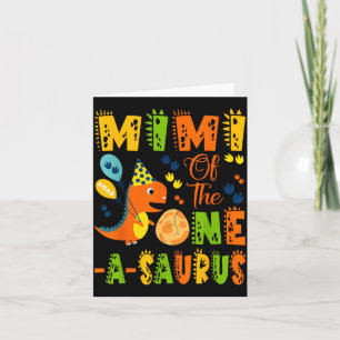 Mimi des One-a-Saurus zum 1. Geburtstag Dinosaurie Karte