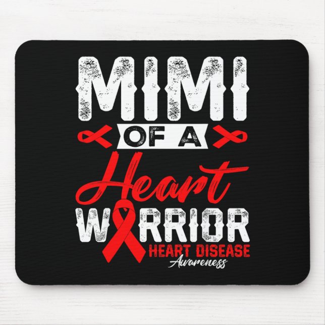 Mimi eines Herzens Krieger Herzerkrankung rotes Ba Mousepad (Vorne)