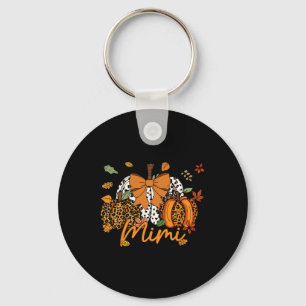 Mimi Erntedank Leopard Pumpkin Coquette Bow Mama Schlüsselanhänger
