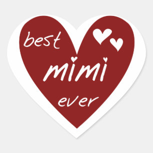 Mimi Ever Tshirts und Geschenke Herz-Aufkleber