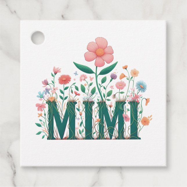 Mimi Floral Geschenkanhänger (Vorderseite)