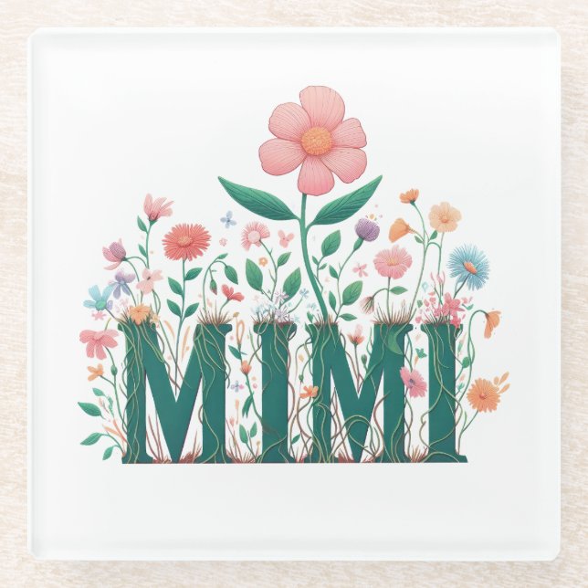 Mimi Floral Glasuntersetzer (Vorderseite)