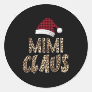 Mimi Gift Mimi Claus Hat Santa Claus Mimi Lover Runder Aufkleber