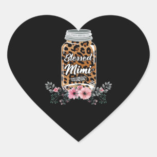 Mimi Gift   Selig Mimi Blume Geschenk Mimi Lover Herz-Aufkleber