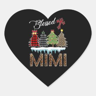 Mimi Gift | Selig Mimi Christmas Tree Mimi Lover Herz-Aufkleber