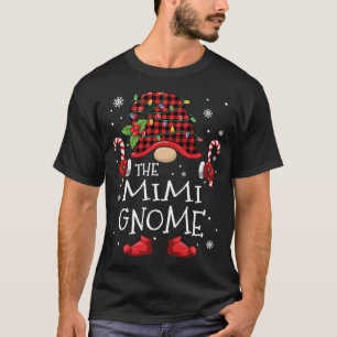 Mimi Gnome Buffalo Karierter Weihnachtsbaum Famili T-Shirt