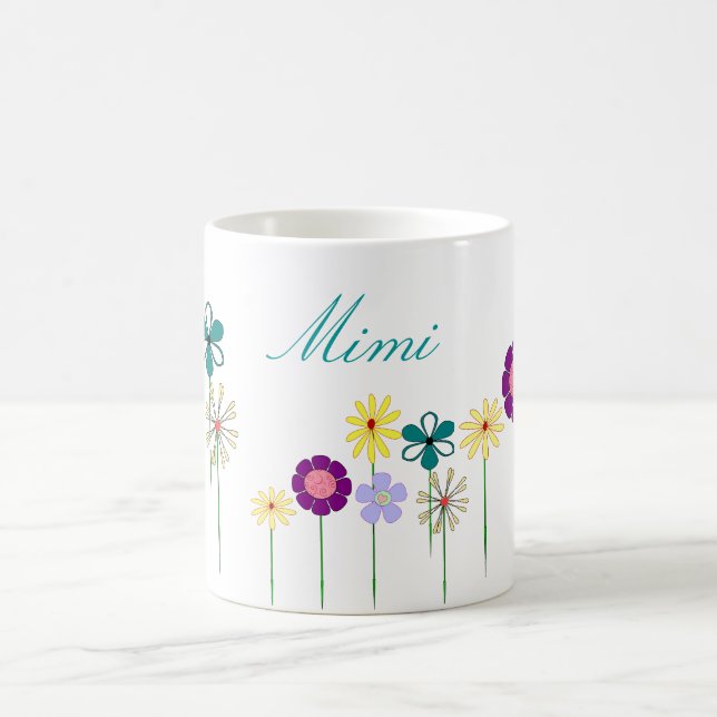 Mimi - helle Blumen für sie Kaffeetasse (Mittel)