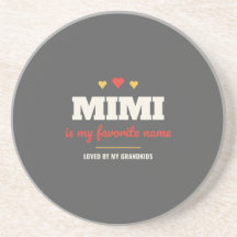 Mimi ist mein Lieblingsname Untersetzer – Oma-Gesc