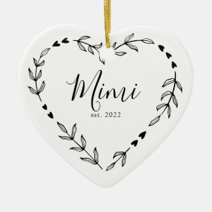 Mimi Jahr Est. Weihnachtskeramik-Ornament Keramik Ornament