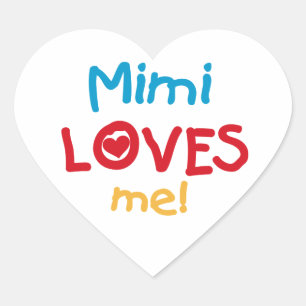 Mimi Lieben Me T - Shirt und Geschenke Herz-Aufkleber