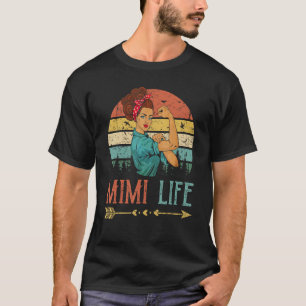Mimi Life Women Rosie Vintag Retro Dekoration Oma T-Shirt