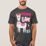 Mimi Llama Grandma Of A Birthday Boy Girl Llama Bi T-Shirt<br><div class="desc">Mimi Llama Grandma Of A Birthday Boy Girl Llama Birthday  .</div>