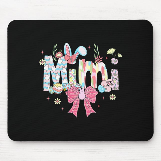Mimi Oaster Coquette Bow Happy Oaster Bunny Rabbit Mousepad (Vorne)