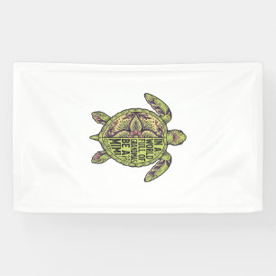 Mimi Oma Meeresschildkröte Vintage Blumen Shirt De Banner