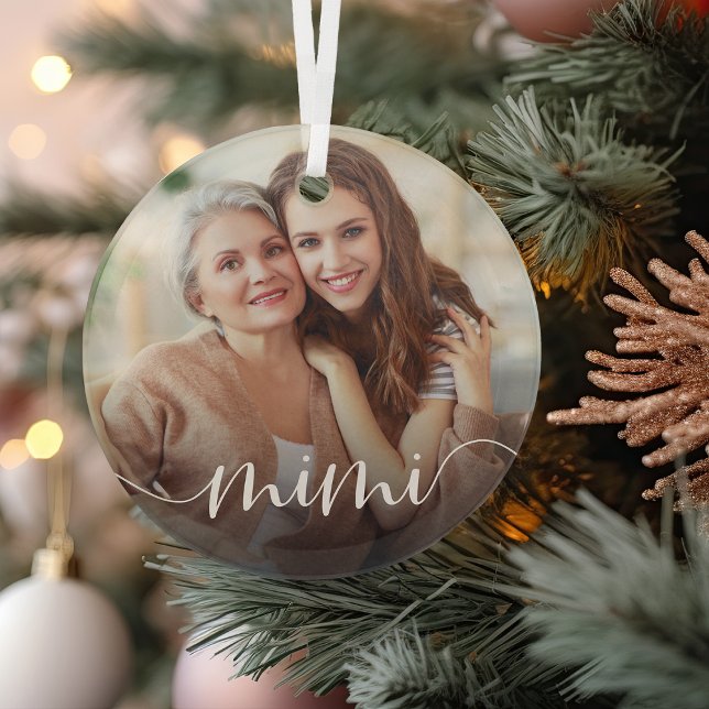 Mimi Oma Script Overlay Ornament Aus Glas (Von Creator hochgeladen)