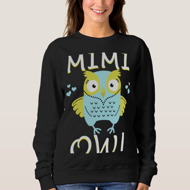 Mimi Owl Cute Grandma Owl Sweatshirt (Vorderseite)