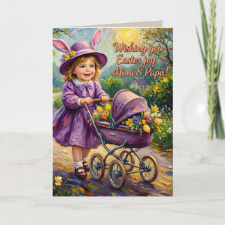 MIMI & PAPA ~ EASTER VINTAGE ART ~ Sweet child ~ Feiertagskarte