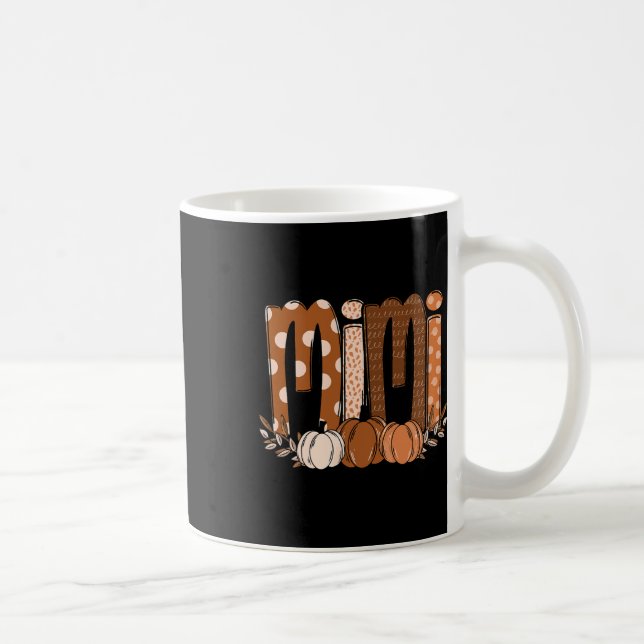 Mimi Pumpkin Halloween Erntedank Oma Fall L Kaffeetasse (Rechts)