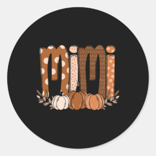 Mimi Pumpkin Halloween Erntedank Oma Fall L Runder Aufkleber