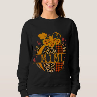 Mimi Pumpkin Leopard Print Sunflower Oma Buffa Sweatshirt