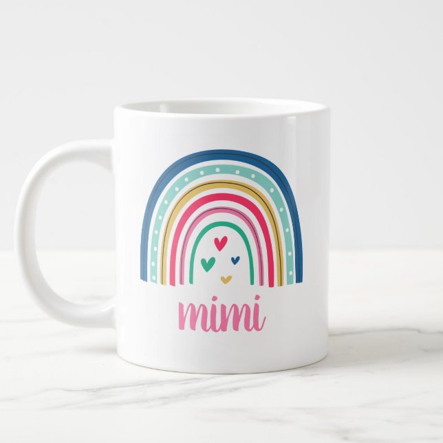Mimi Regenbogen Jumbo-Tasse (Links)