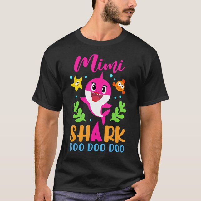 Mimi Shark Mimi Shark Family Mother Day T-Shirt (Vorderseite)
