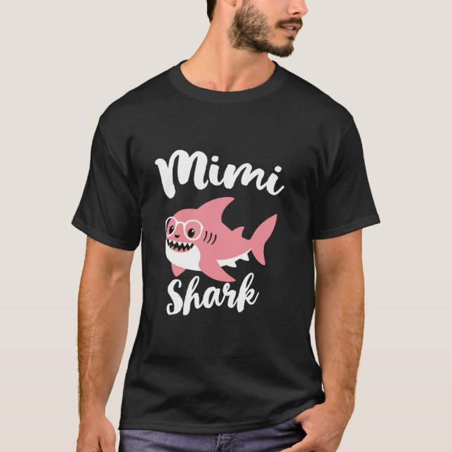 Mimi Shark Mother's Day Oma Funny T-Shirt (Vorderseite)