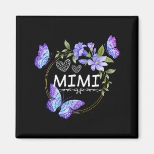 Mimi-Shirt für Frauen mit Schmetterlingen Mutterta Magnet