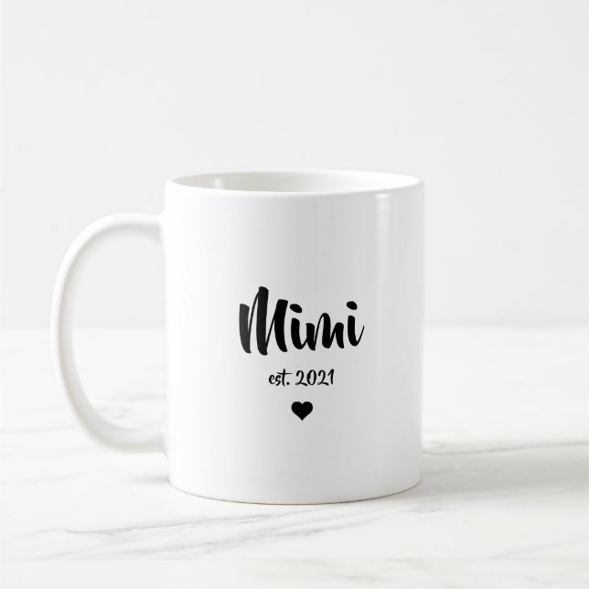 Mimi Tante Schwangerschaft Ankündigung Geschenk Kaffeetasse (Links)