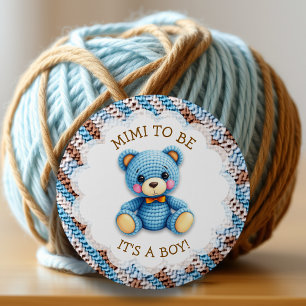 Mimi To Be Gehäkelter Teddybär-Baby-Einweihungsp Button