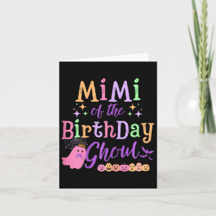 Mimi vom Geburtstag Ghoul Niedliches Halloween-Spo Karte