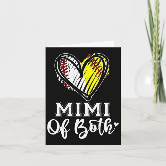 Mimi von beiden Baseball-Softball-Großmütter-Tag Karte (Vorderseite)