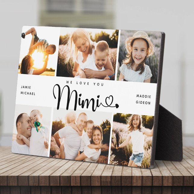 MIMI Wir Liebe Sie hören Moderne 6 FotoCollage Fotoplatte (Von Creator hochgeladen)