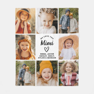 MiMi Wir Liebe Sie hören Moderne Foto Collage Fleecedecke