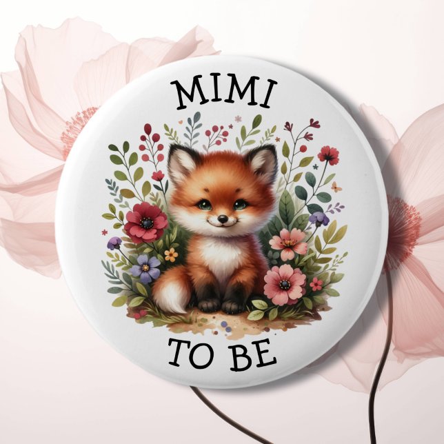 Mimi | Woodland Themed Baby Dusche Button (Von Creator hochgeladen)