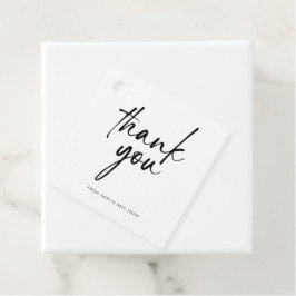 Mimimal Elegant Black Schriftart Vielen Dank Geschenkanhänger