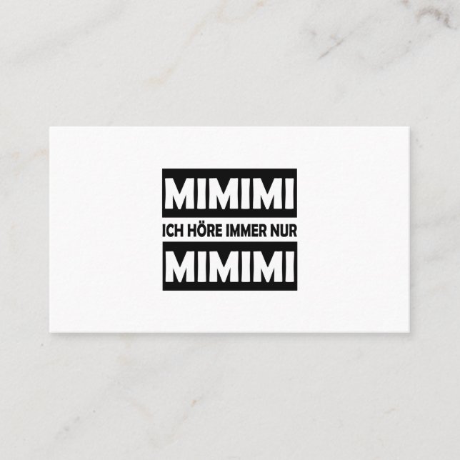 MIMIMI - Geschenkidee Visitenkarte (Vorderseite)