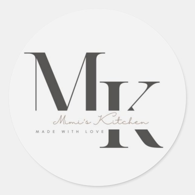 Mimis Kitchen-Logo Runder Aufkleber (Vorderseite)