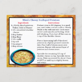 Mimi's Scalloped Kartoffeln Rezept Card Postkarte