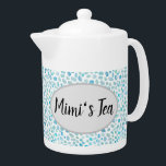 Mimis Tea Sea Glass Coastal Muster Teapot<br><div class="desc">Genießen Sie die Tee-Seegras-Teekanne in unserem Mimi.</div>