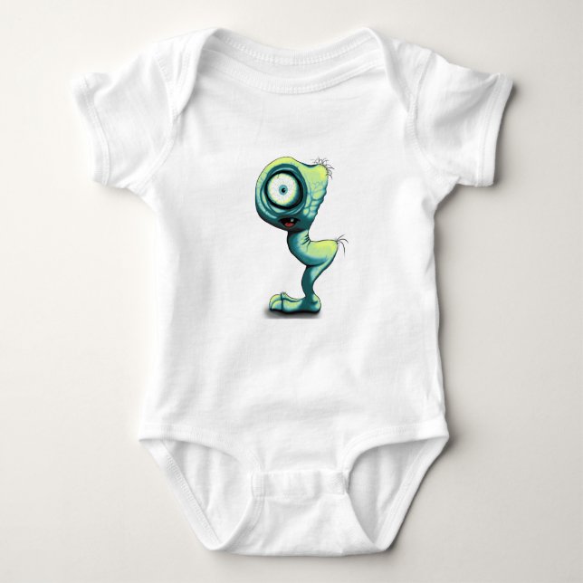 Mimo ein Niedliches Mini-Monster Baby Strampler (Vorderseite)