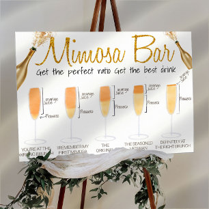 Mimosa-Bar-Braut-Brunch-Schild Poster